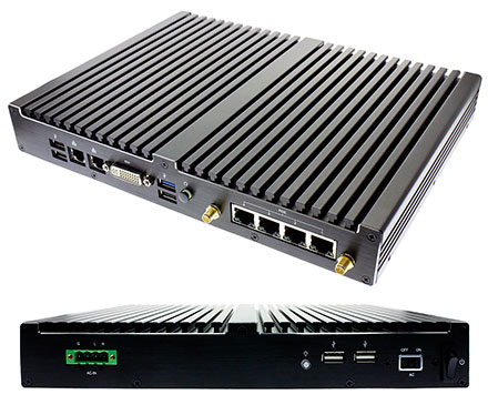 Jetway JBC512F3DPW-1900-B (Intel Bay Trail-M, 4x 100Mbit POE)